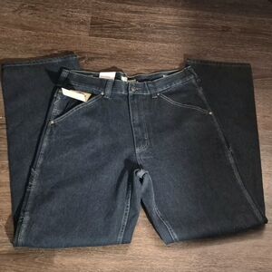 Men's Field And Forest Legend Dark Indigo Carpenter Relaxed Fit Jeans 34 X 34